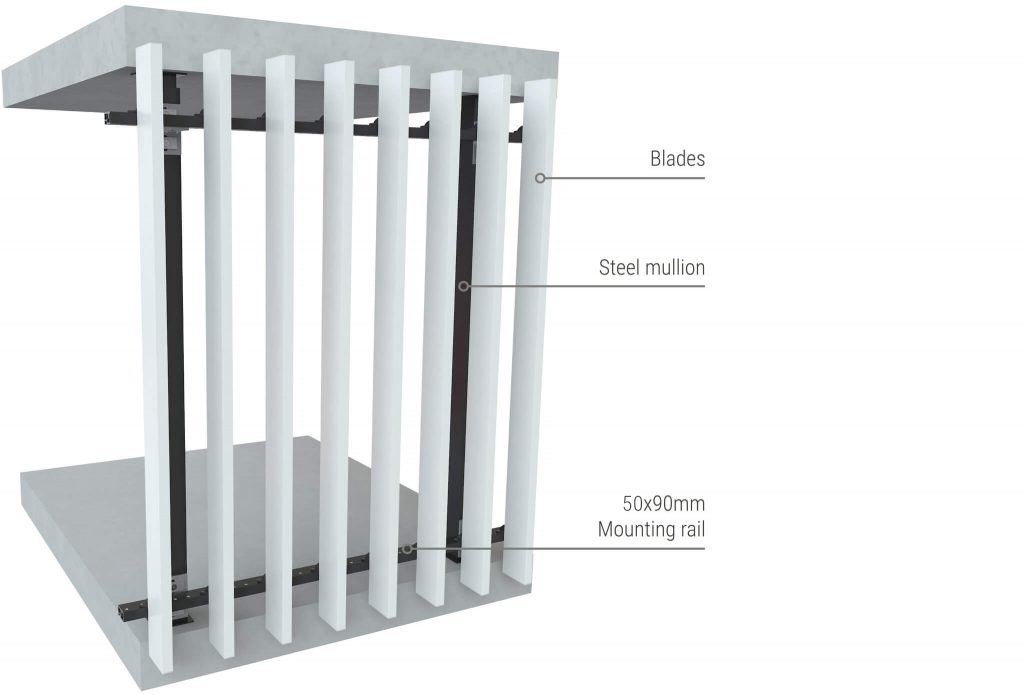 Sculptform Facade Blade mounting option