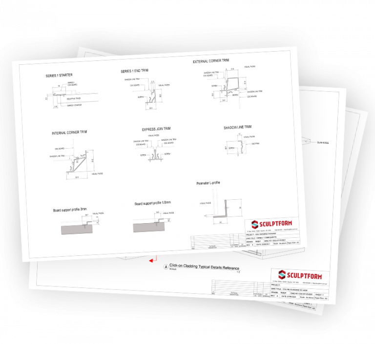 Pvc Cladding Cad CAD Files for our Click-on Cladding Series 2 - Sculptform